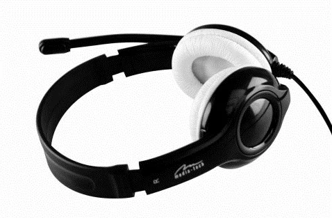 Kufje Media-Tech EPSILION MT3573 me mikrofon, të zeza, me kabllo