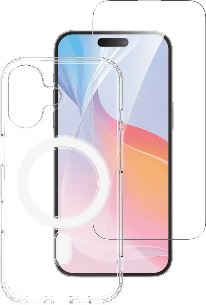 Mbështjellës 4smarts 3in1 Premium Starter Set, iPhone 16, Transparent, Bardhë