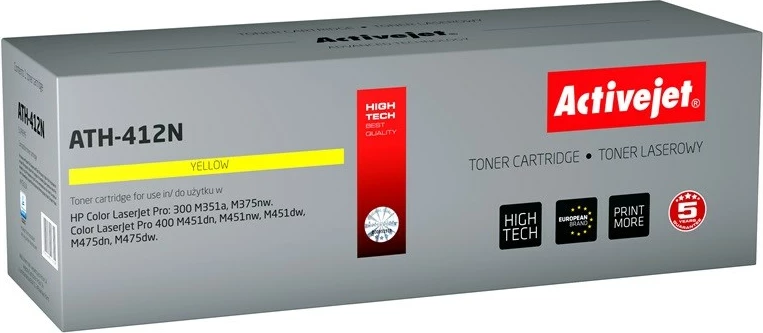 Toner zëvendësues Activejet ATH-412N për printer HP, i verdhë