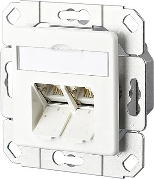 Prizë rrjeti METZ CONNECT BTR NETCOM 130C381102-I, 2x RJ-45 Cat 6a, e bardhë
