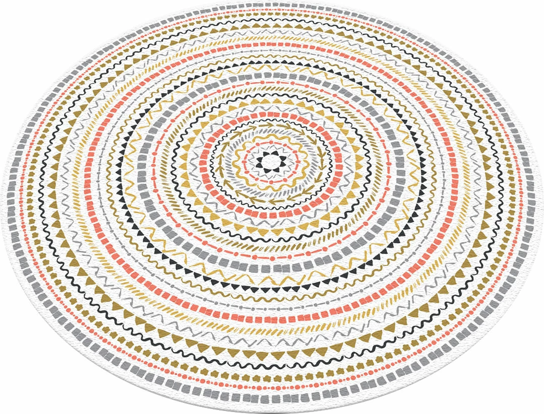 Qilim rrumbullak, shumëngjyrësh, Conceptum Hypnose, Broderie, 120cm