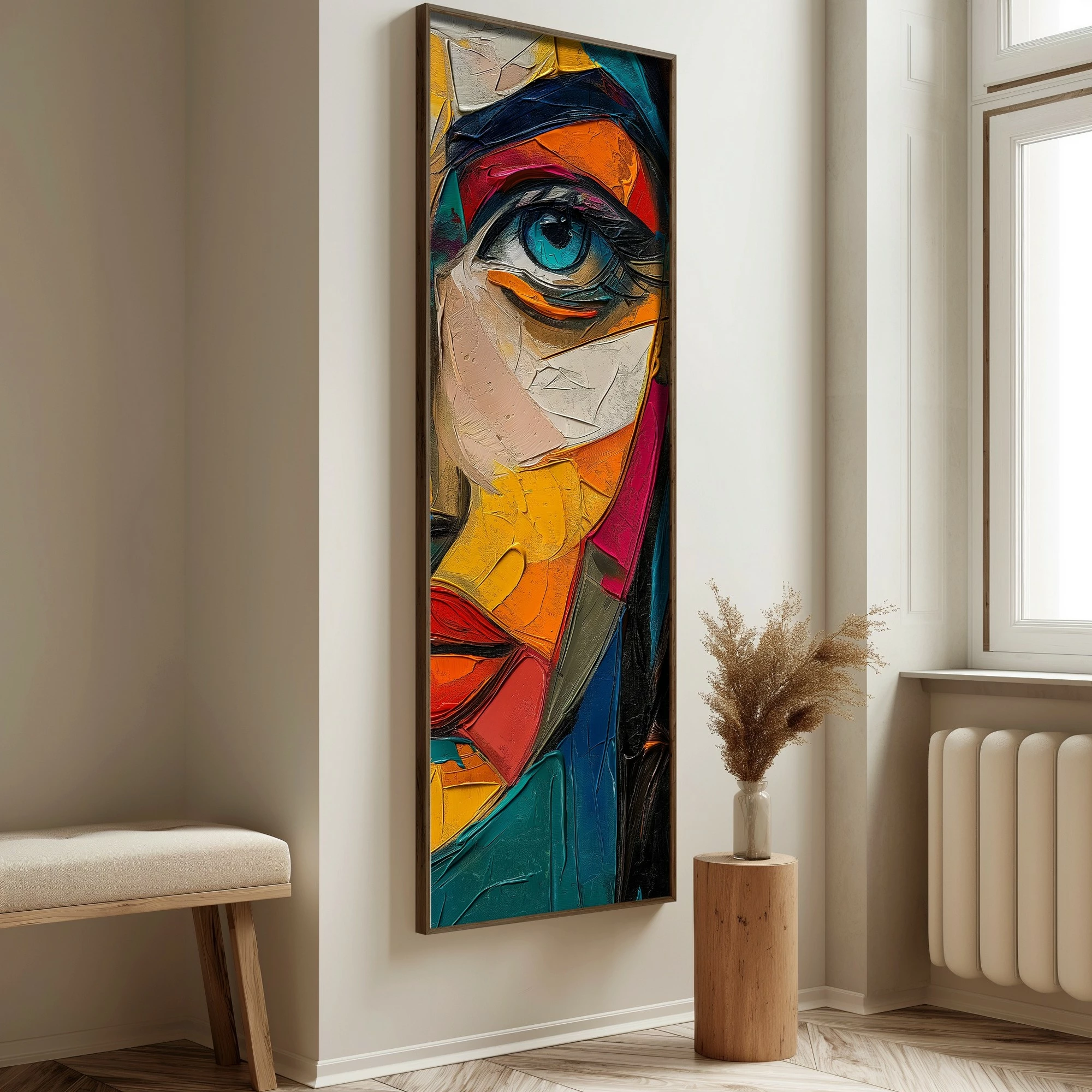 Pikturë dekorative me kornizë, MDF, shumëngjyrëshe, Wallity, EMR078, 40x120x3.5cm