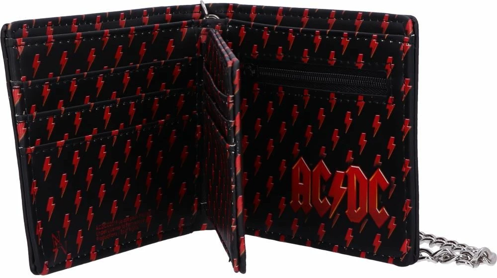 Portofol NEMESIS NOW AC/DC, PU, 11 cm, me zinxhir, i zi