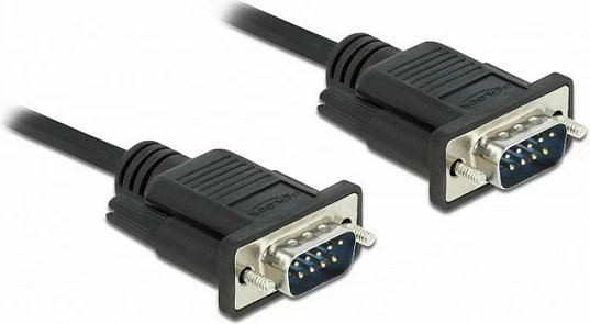 Kabllo seriale DeLOCK RS-232 Sub-D9, mashkull-mashkull, 2 m, e zezë