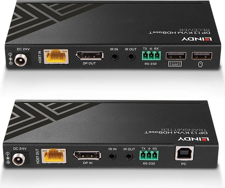 Zgjatues KVM LINDY 150m Cat6 HDBaseT, DisplayPort + USB, 4K@60Hz, i zi
