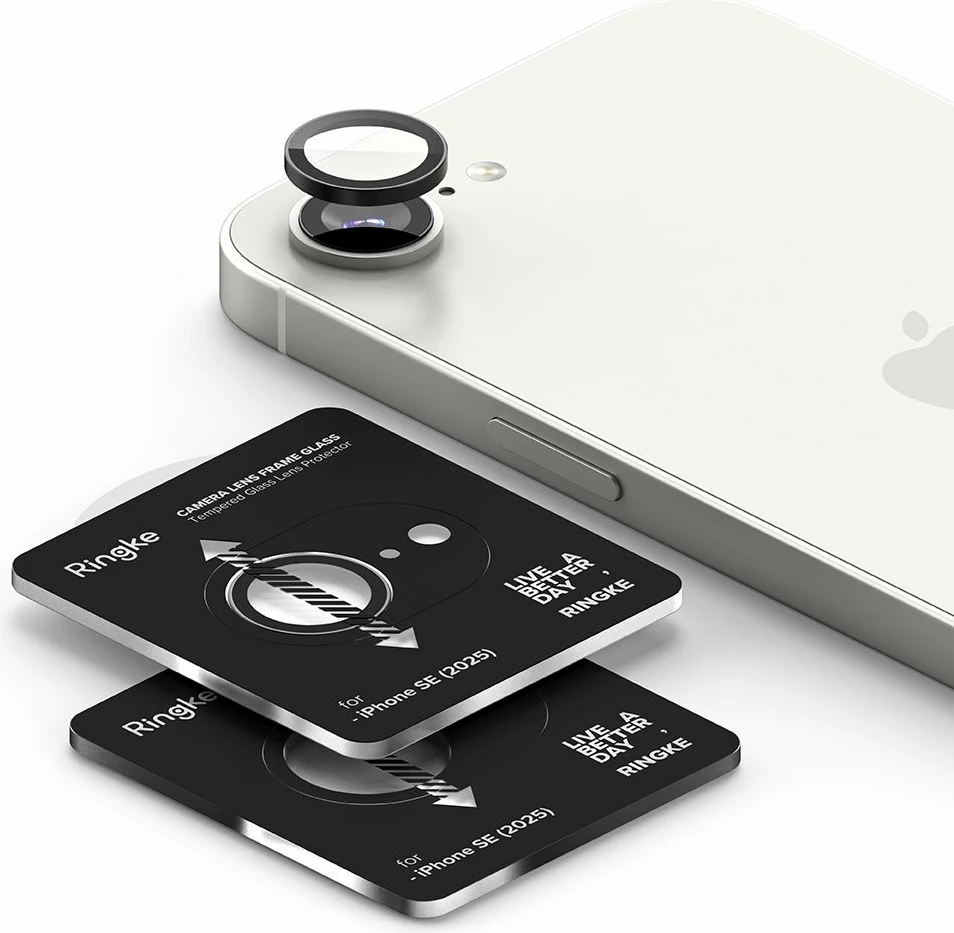 Mbrojtës kornize kamere Ringke për iPhone 16e, 2 copë, Zi