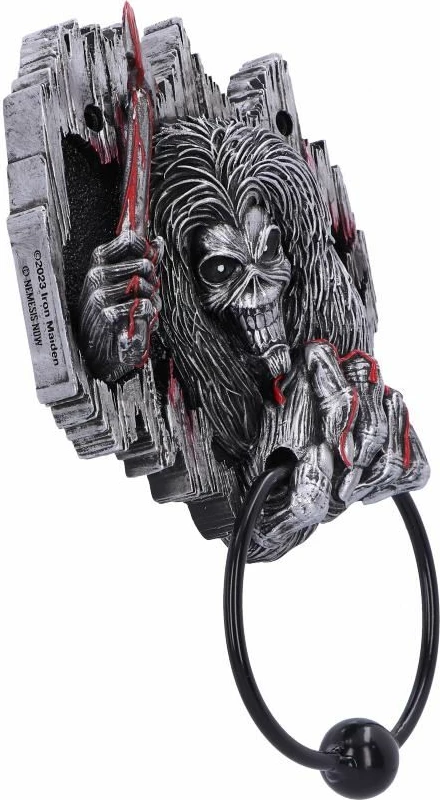 Trokitëse dere NEMESIS NOW Iron Maiden Killers, rezinë, e pikturuar me dorë, 21.5 cm, gri/e zezë