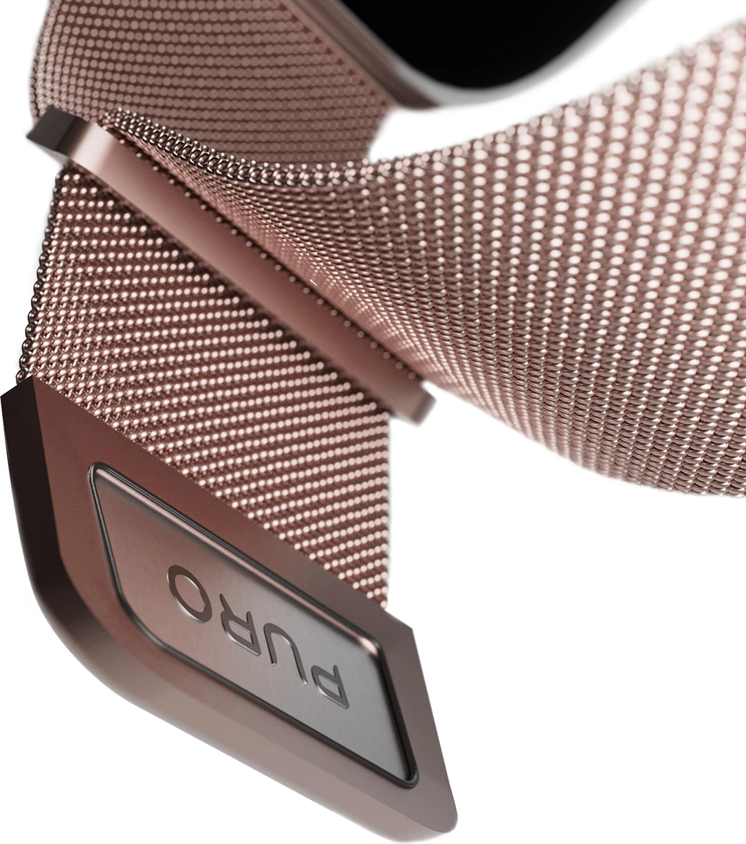 Rrip çeliku për Apple Watch Puro Milanese, 38/40/41mm, Rozë