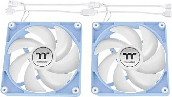 Ventilator ftohës për kasë PC Thermaltake CT140 ARGB Sync, 140mm, 2 copë, Hydrangea Blue