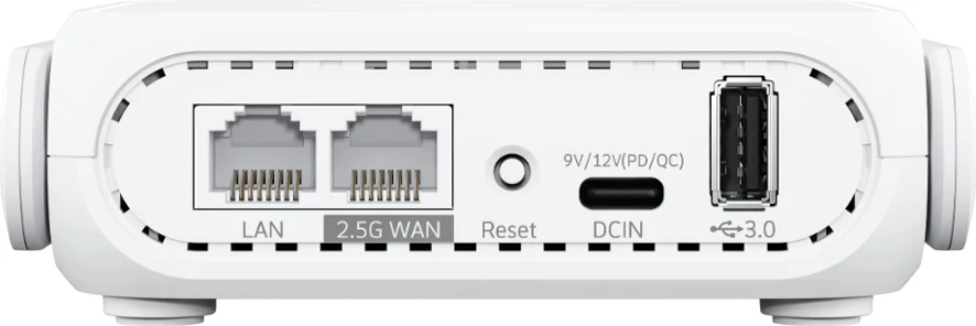 Ruter udhëtimi ASUS RT-BE58 Go BE3600 WiFi 7 dual-band, 2.5G port, USB-C PD, i bardhë