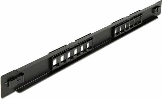 Patch panel DeLOCK 19" Keystone, 12 porta, 1U, tool-free, i zi