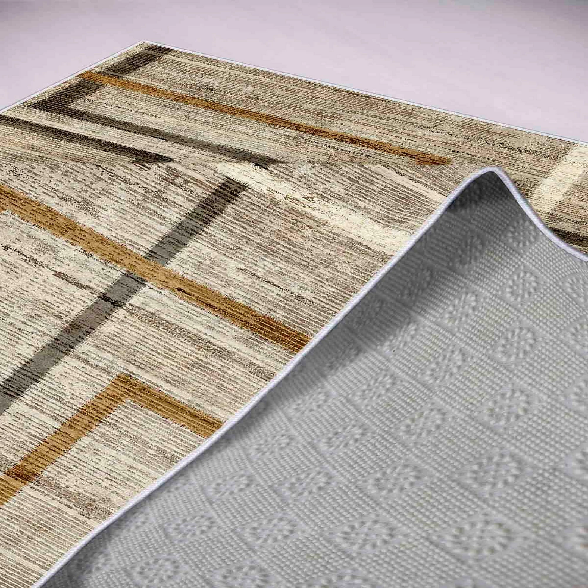 Qilim (100 x 150) Conceptum Hypnose, Wookece700, ngjyrë mink dhe kafe