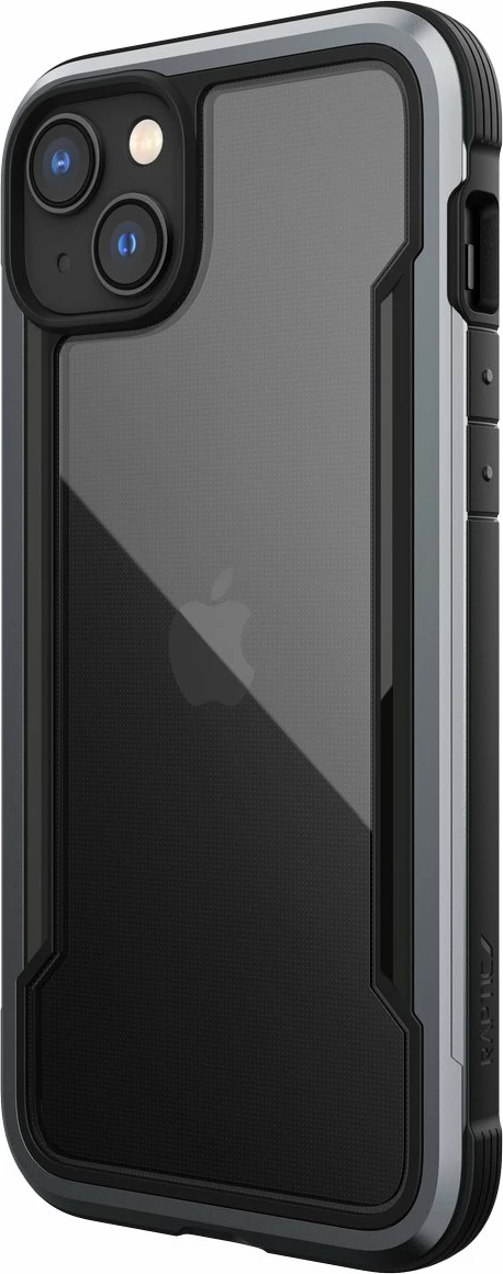 Mbështjellës Raptic X-Doria Shield për iPhone 14, i zi, me kornizë alumini, MagSafe