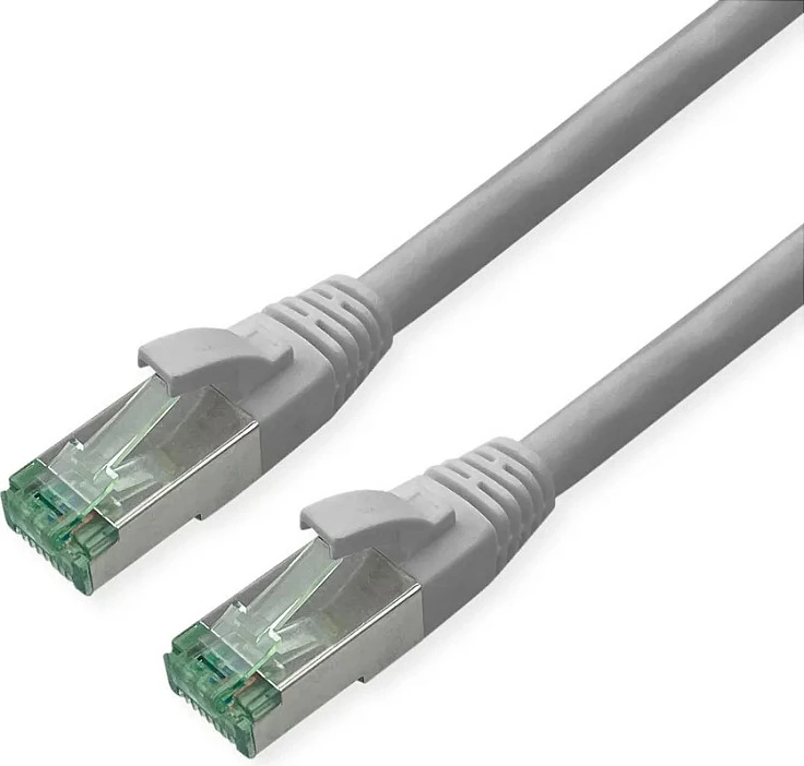 Kabllo rrjeti ROLINE 21.45.3270, Cat6a, 0.3 m, S/FTP, RJ-45 në RJ-45, gri