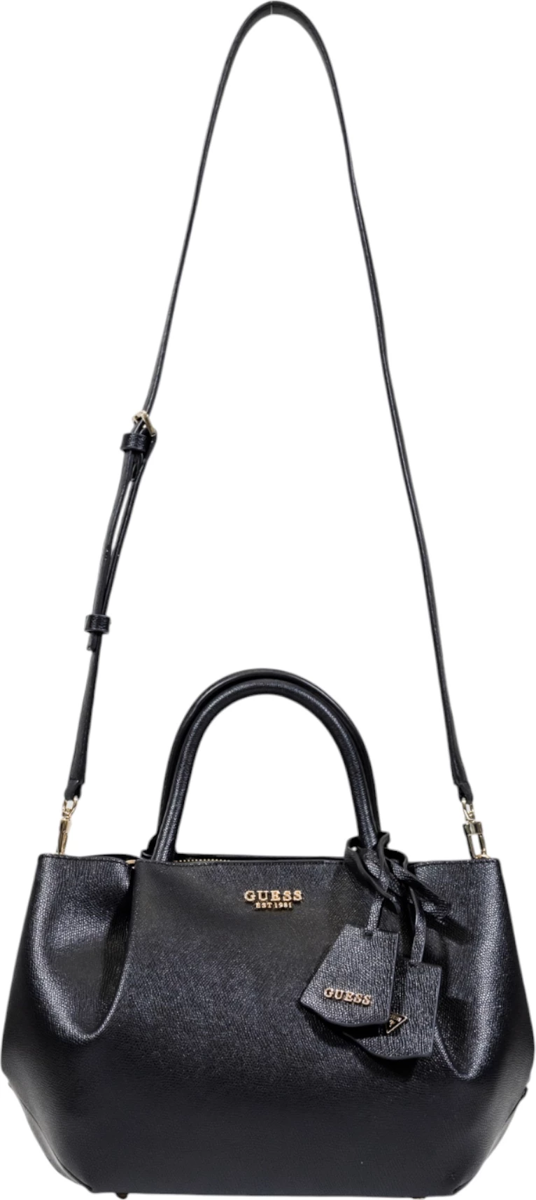 Çantë dore Guess Amorette Girlfriend Satchel HWBG78 98060, e zezë
