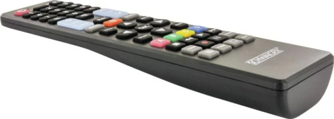 Telekomandë Schwaiger UFB100U533, për TV, me butona shtypës, e zezë