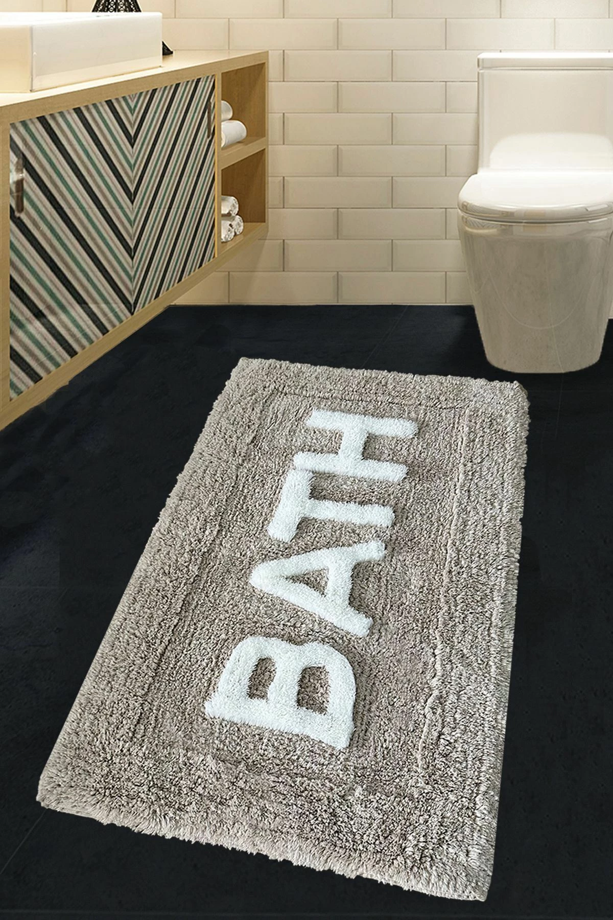 Tapet për banjo, pambuk, ngjyrë bezhë, Mijölnir, Cotonel