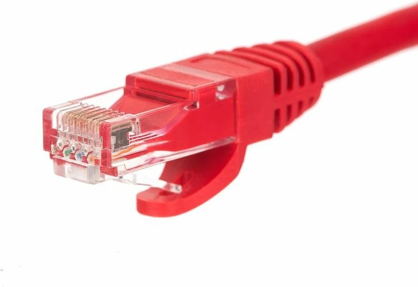 Kabllo rrjeti RJ45-RJ45 Netrack BZPAT025UR, Cat 5e UTP, 0.25 m, e kuqe, 1 copë