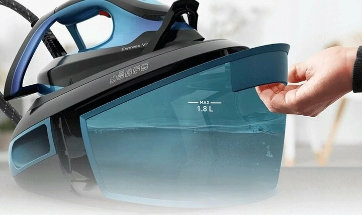 Hekur me gjenerator avulli Tefal Express Vision SV8151 2800W, 7 bar, 130 g/min, boost 500 g/min, rezervuar 1.8 L, zi/kaltër