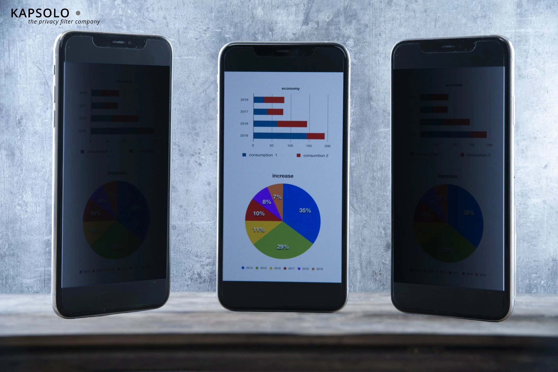 Folie privacy për ekran KAPSOLO HTC U12 Life 6\" (15.2 cm), 3H, 2-way adhesive