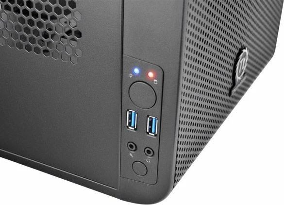 Kasë Thermaltake Core V1 CA-1B8-00S1WN-00 Mini-ITX Cube Tower me dritare, pa furnizim rryme, e zezë