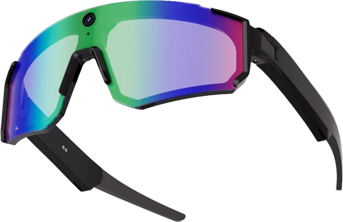 Syze sportive AI Colmi V06, kamerë 8 MP, video 2K (1200p), Bluetooth 5.3 + Wi-Fi, IP54, bateri 260 mAh, të zeza me lente blu