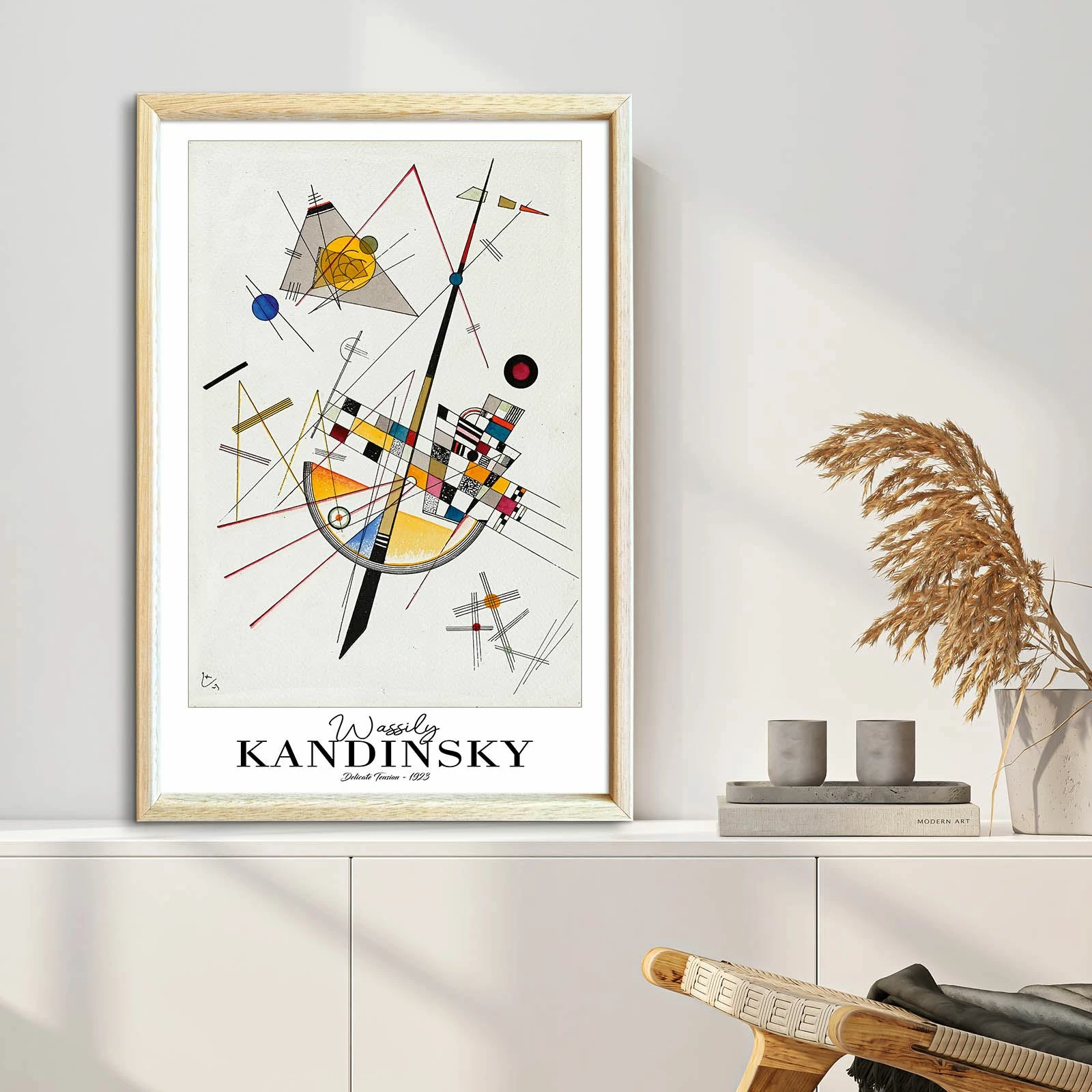 Pikturë dekorative me kornizë, Wallity, 4262AHSKANDINSKY-022, shumëngjyrëshe, 42x62cm