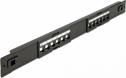 Patch panel DeLOCK 19" Keystone, 12 porta, 1U, tool-free, i zi