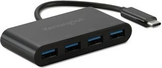 USB hub Kensington CH1200, 4 porta, USB-C 10Gbps, e zezë