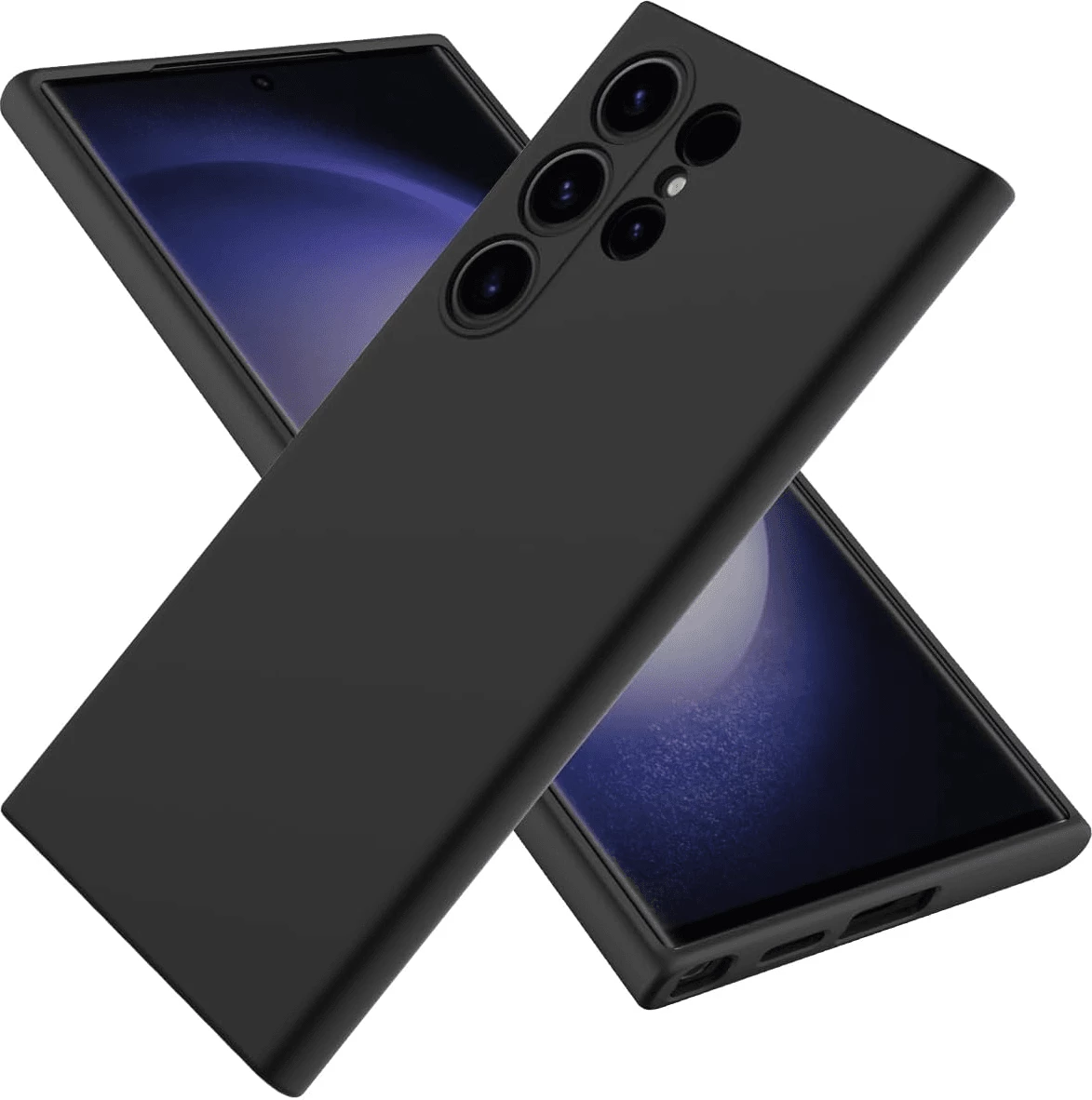 Mbështjellës silikoni ONASI 22596 për Samsung Galaxy S25 Ultra 5G, i zi mat