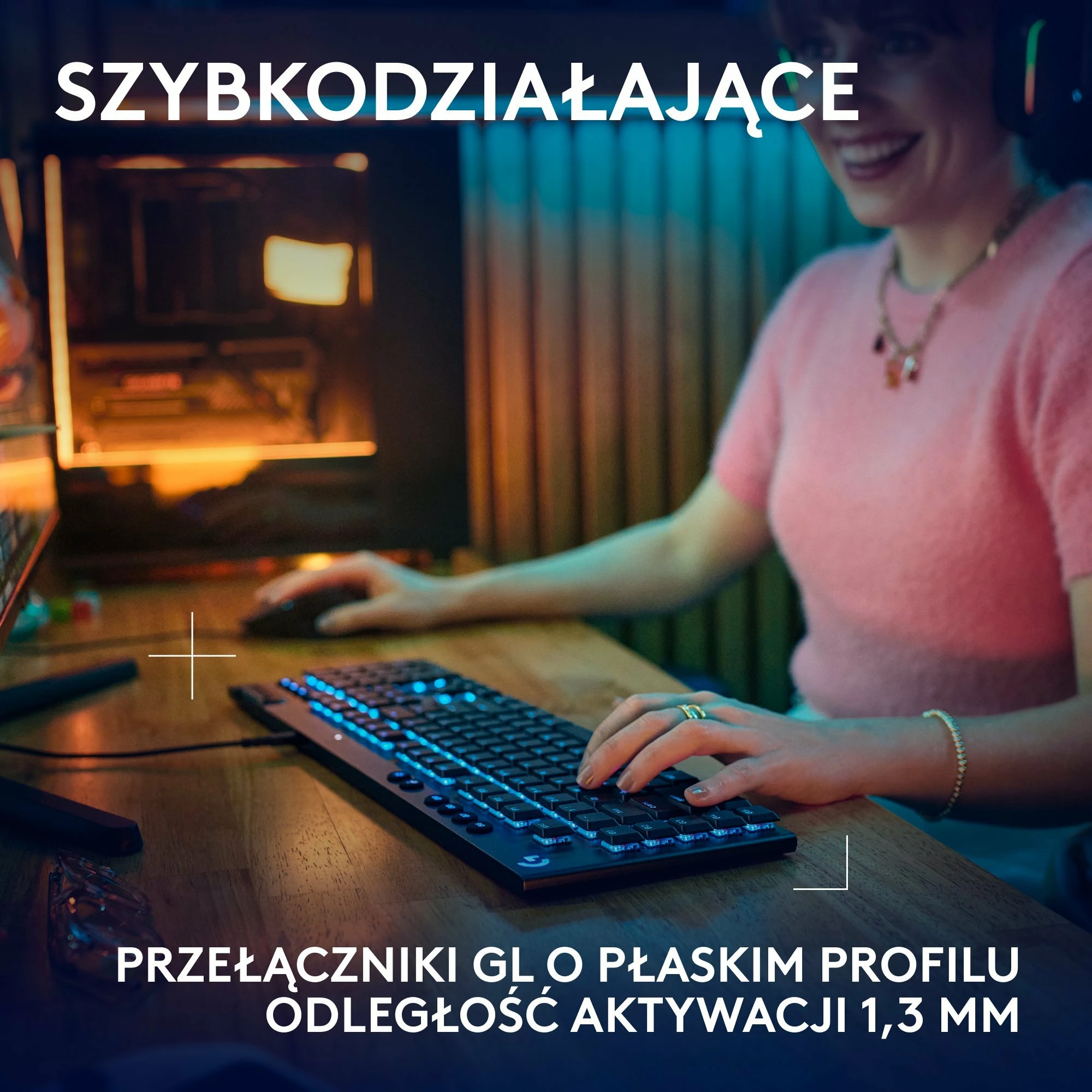 Tastierë gaming mekanike Logitech G915 X GL Tactile, full-size 100%, USB e lidhun, RGB, US INTL, e zezë