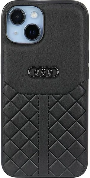 Mbështjellës Audi Genuine Leather për iPhone 14 6.1", lëkurë natyrale, zi