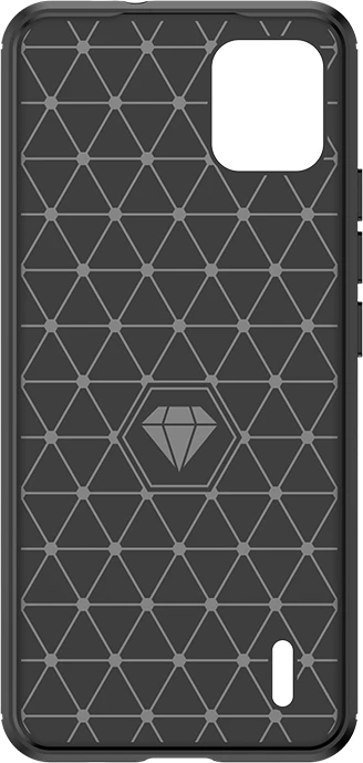 Mbështjellës Hurtel Carbon Case për Nokia C110, silikon, i zi