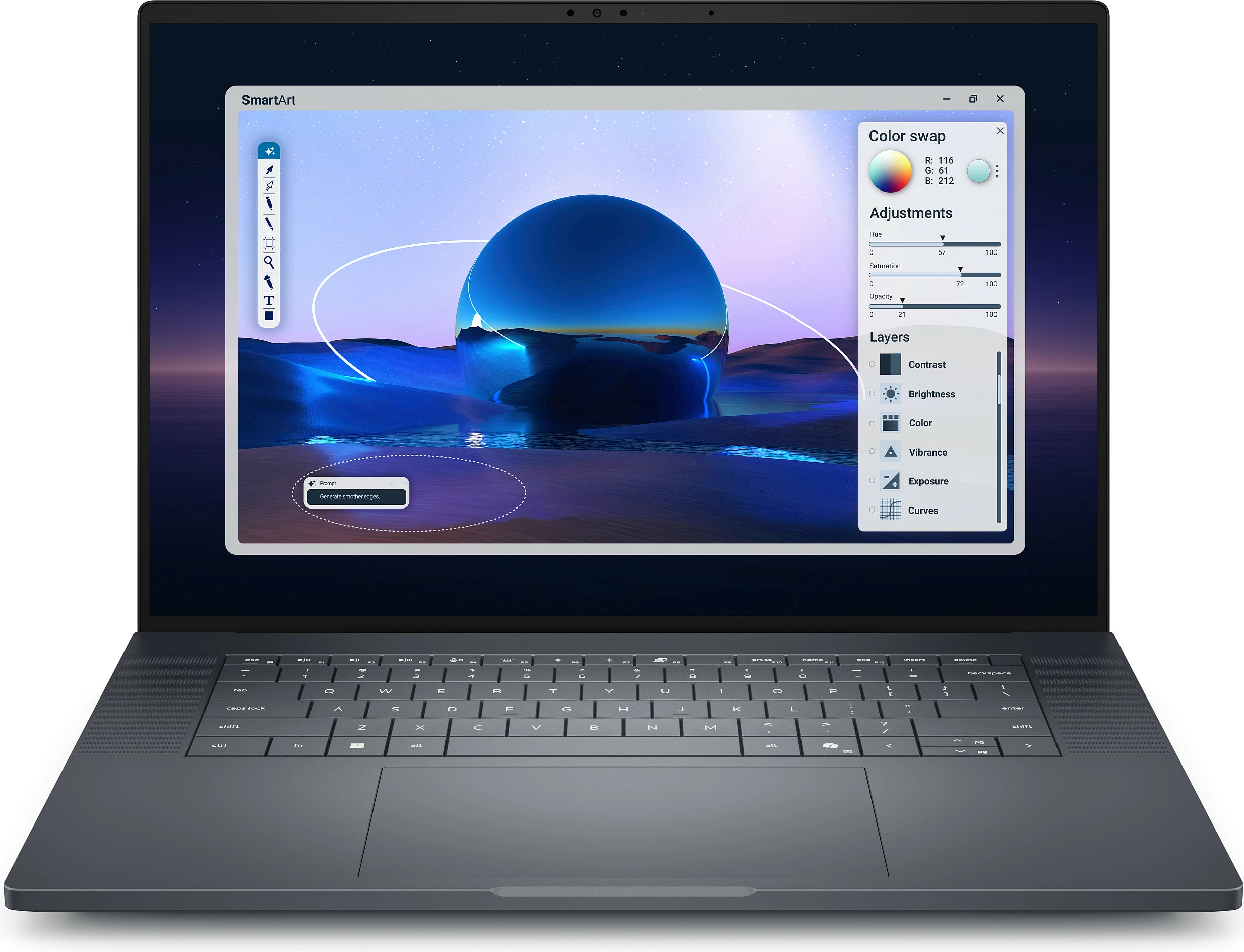 Laptop DELL Pro Max 16 Premium MA16250, Core Ultra 9, 64GB RAM, 1TB SSD, 16" 1920x1200, RTX PRO 2000 8GB, Windows 11 Pro, Magnetite