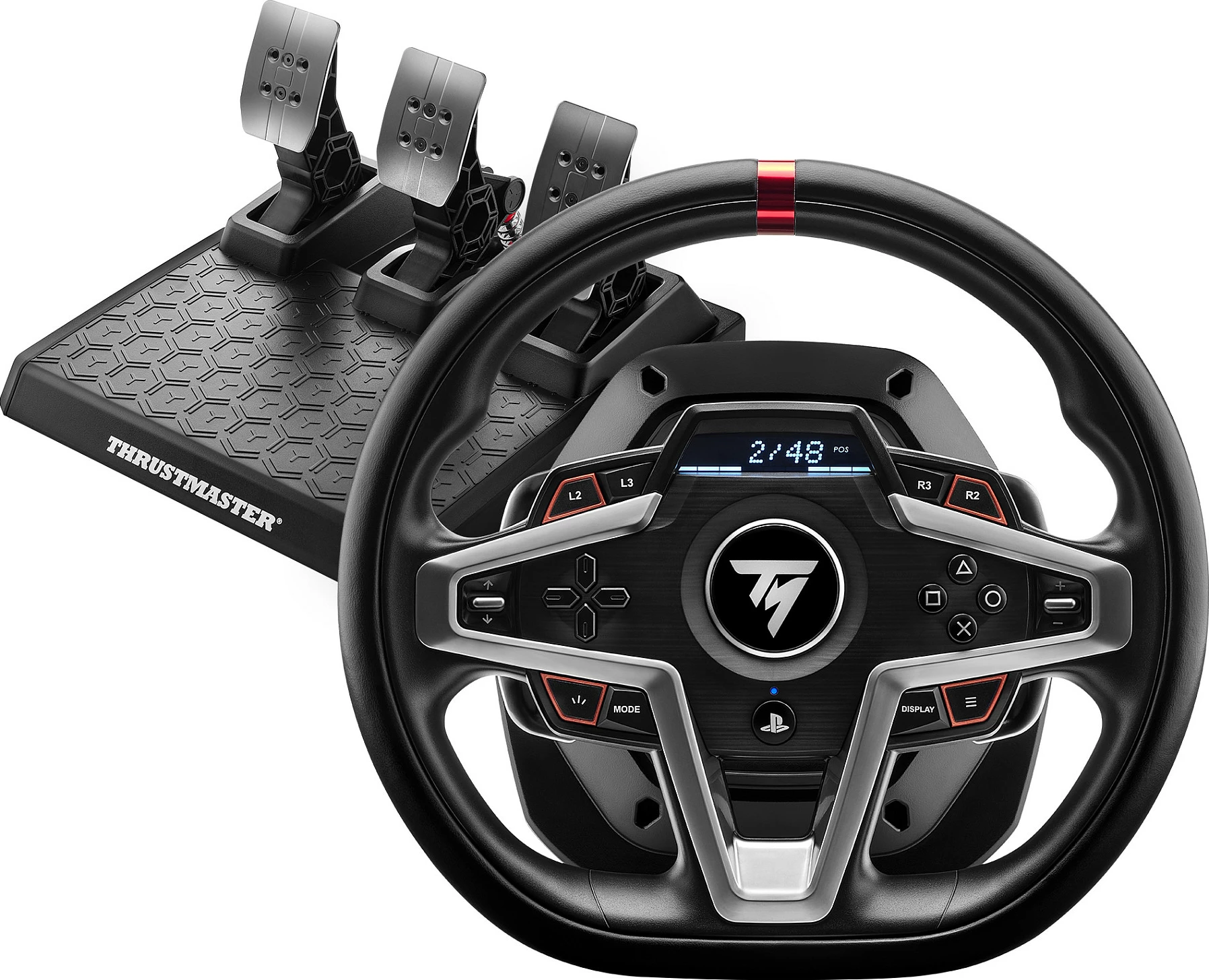 Lenkrad Thrustmaster T248P me pedala, për PS5/PC, i zi