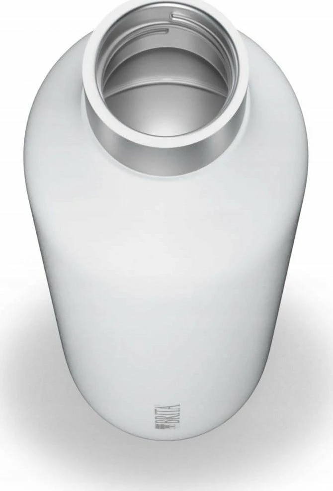 Shishe për karbonator Brita SodaTrio 1 L, çelik inox, e bardhë