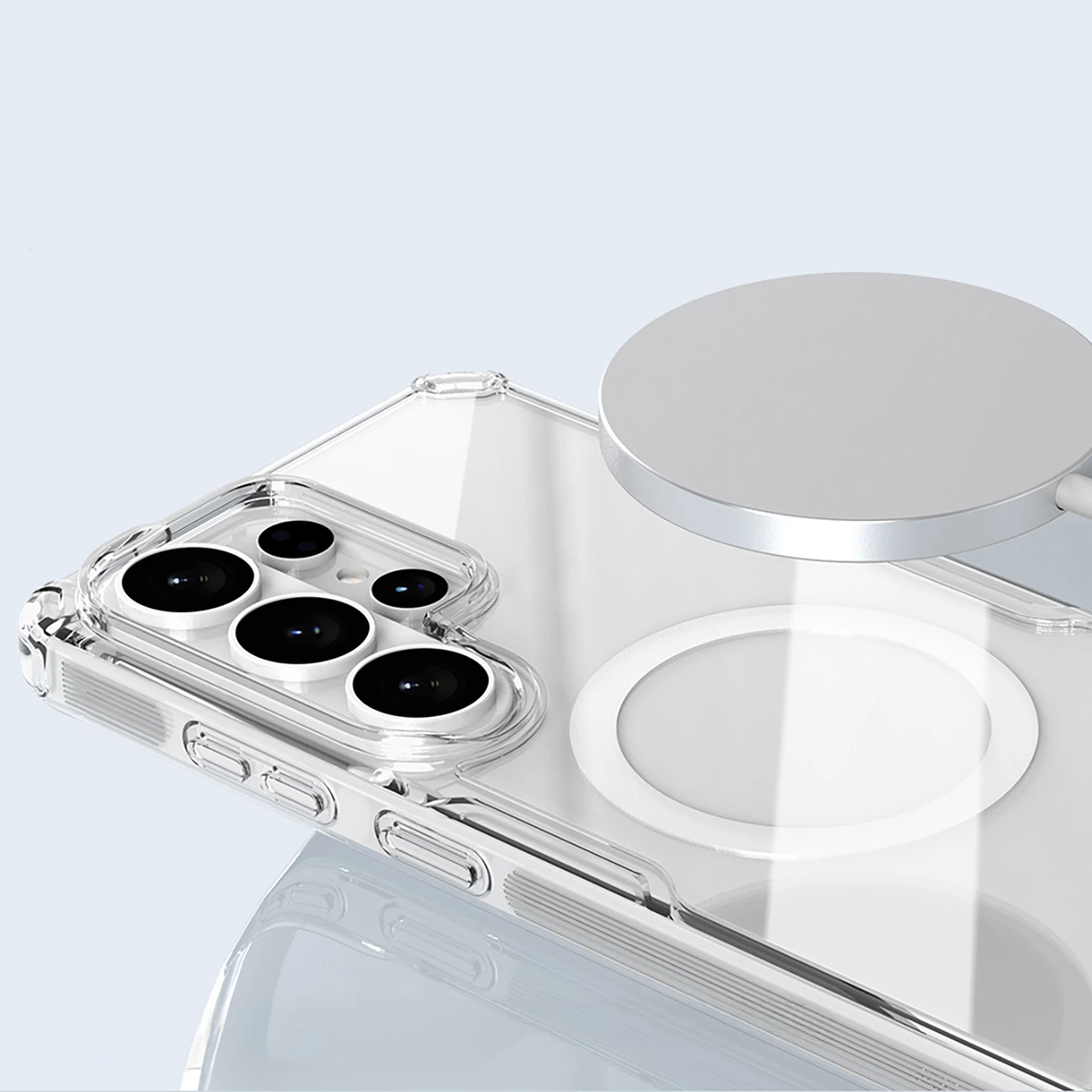 Mbështjellës Nillkin Nature TPU Pro, kompatibil me MagSafe, për Samsung Galaxy S26 Ultra, TPU+PC, i bardhë