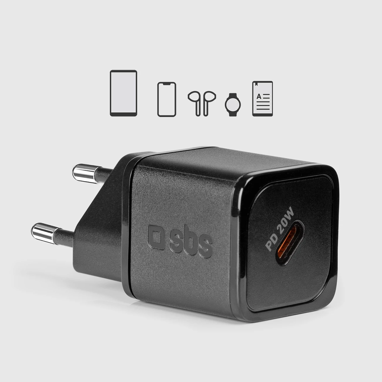 Karikues muri SBS TETRGAN1C20K, 20W, USB-C, GaN, i zi