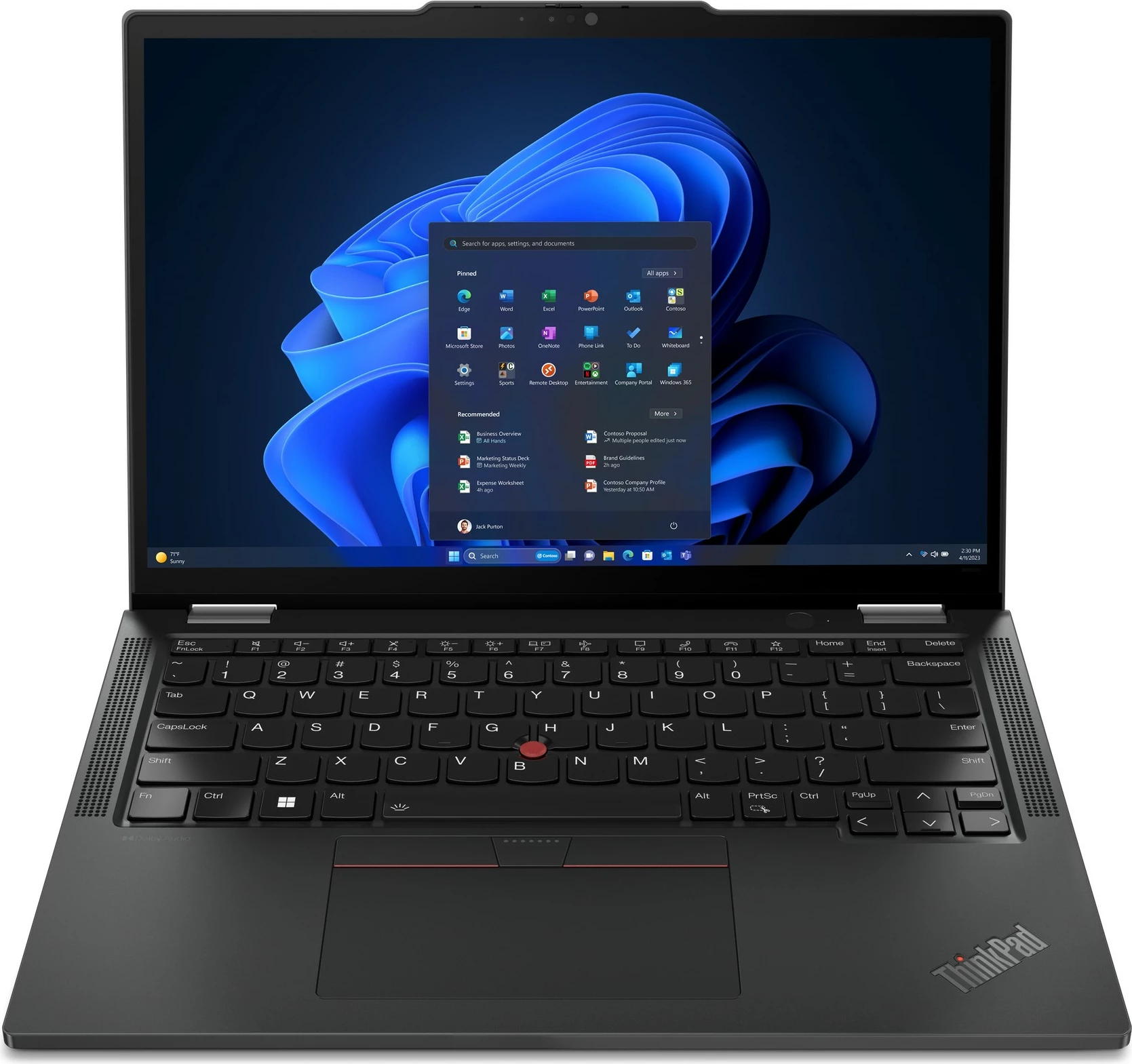 Laptop Lenovo ThinkPad X13 2-in-1 Gen 5, Intel Core Ultra 5, 32 GB, 1 TB, Ekran 13.3", Ngjyrë e zezë