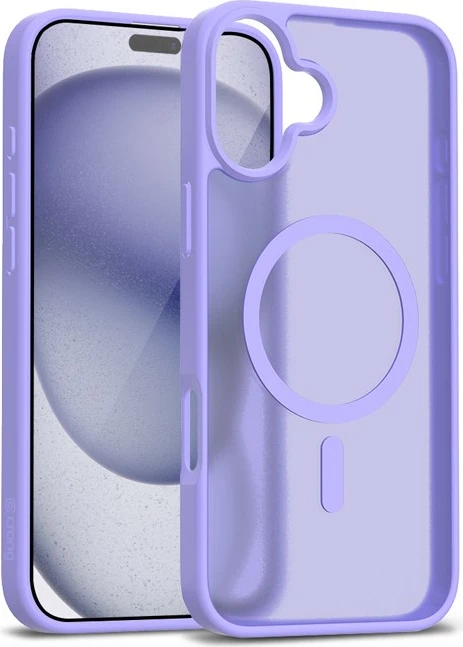 Mbështjellës magnetik mat hibrid CRONG Hybrid Matte Magnetic për iPhone 17, polikarbon, MagSafe, lavender