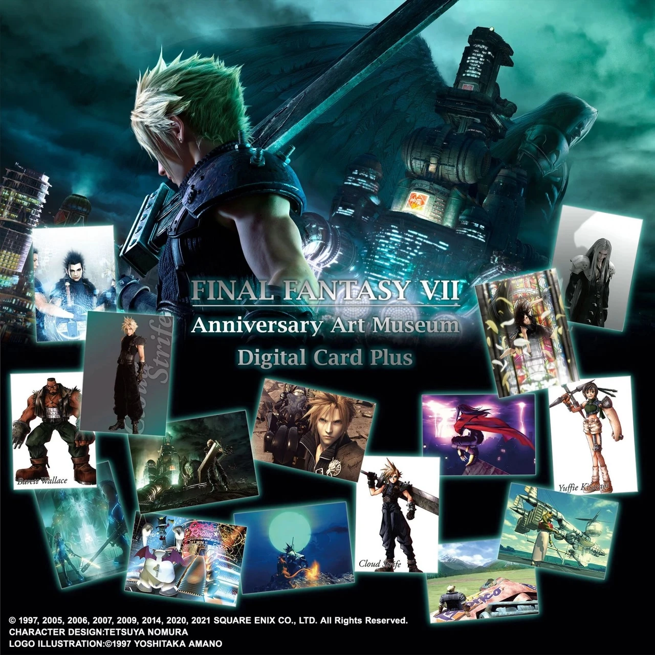 Set kartash koleksionuese Square Enix Final Fantasy VII Anniversary Art Museum Digital Card Plus, display 20 pako, ENG