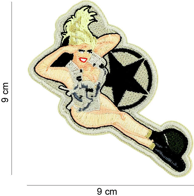 Emblema pëlhure Fostex Garments Patch Pinup girl laying #20008