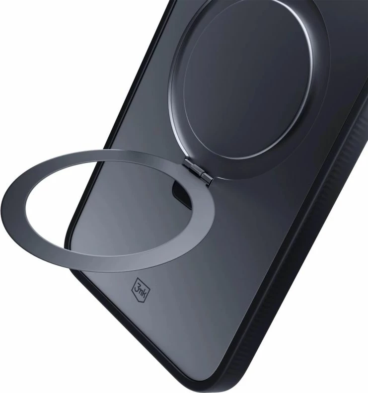 Kapak telefoni 3mk Smoke Case Mag&Stand për iPhone 17, i zi