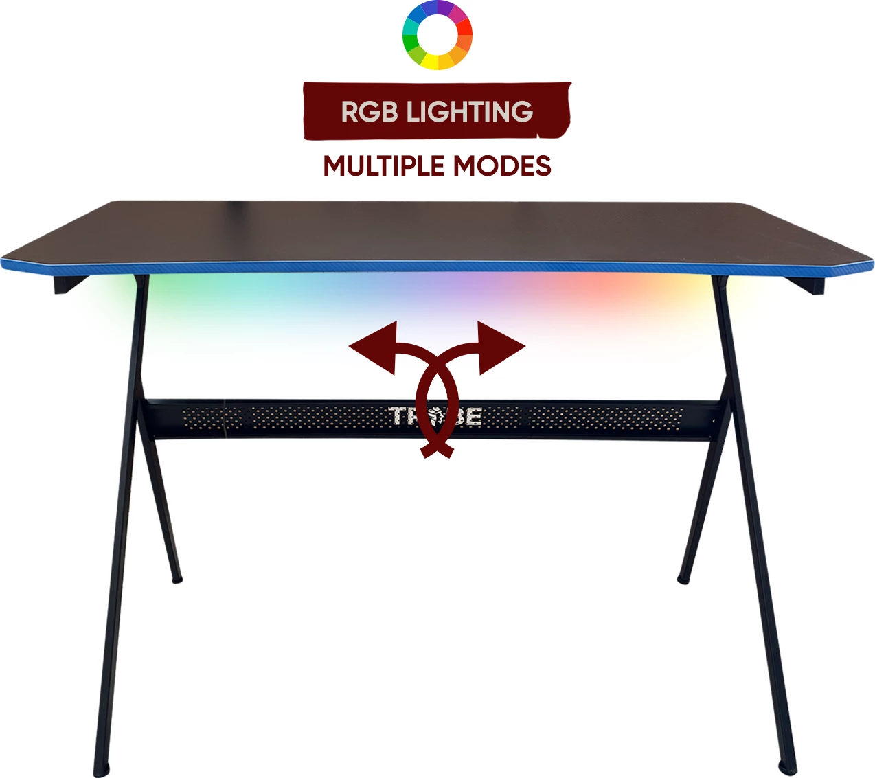 Tavolinë gaming Tribe Thoros 2.0, e zezë