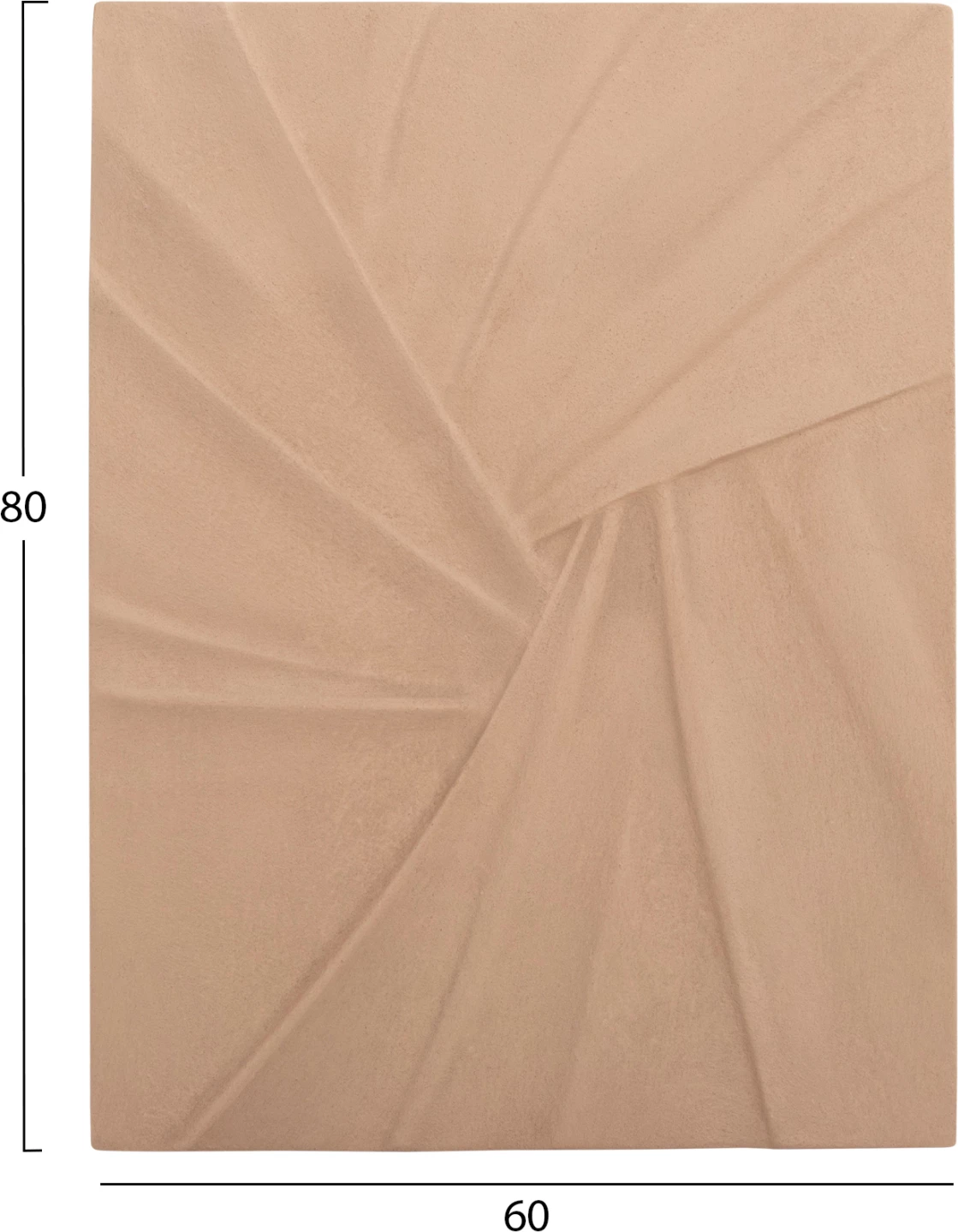 Panel dekorativ për mur, seri Santorini, MDF, ngjyrë bezhë, FH4522, 60x4x80 cm.