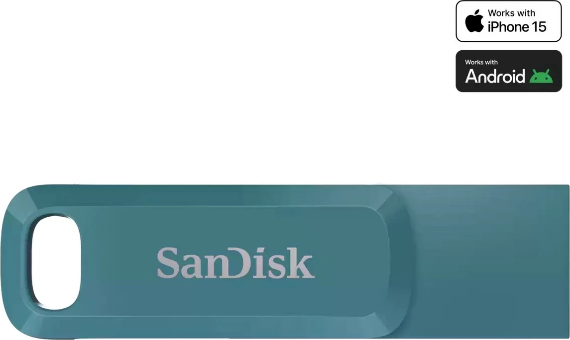 USB flash SanDisk Ultra Dual Drive Go 1TB, USB Type-C, 3.2 Gen 1, turquoise
