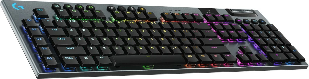 Tastierë gaming Logitech G915 X LIGHTSPEED, mekanike, wireless, RGB, full-size, e zezë