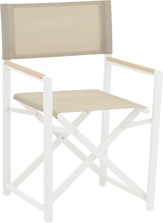 Set tavoline me karrige Kliton-Mabu, 5 pjesë,, alumin, ngjyrë e bardhë, 150x80x74cm