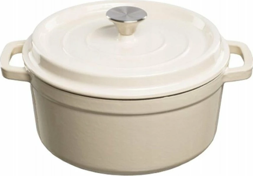 Tenxhere gize e emaluar Sourcing Grand Feu 4.7L 26cm, e bardhë