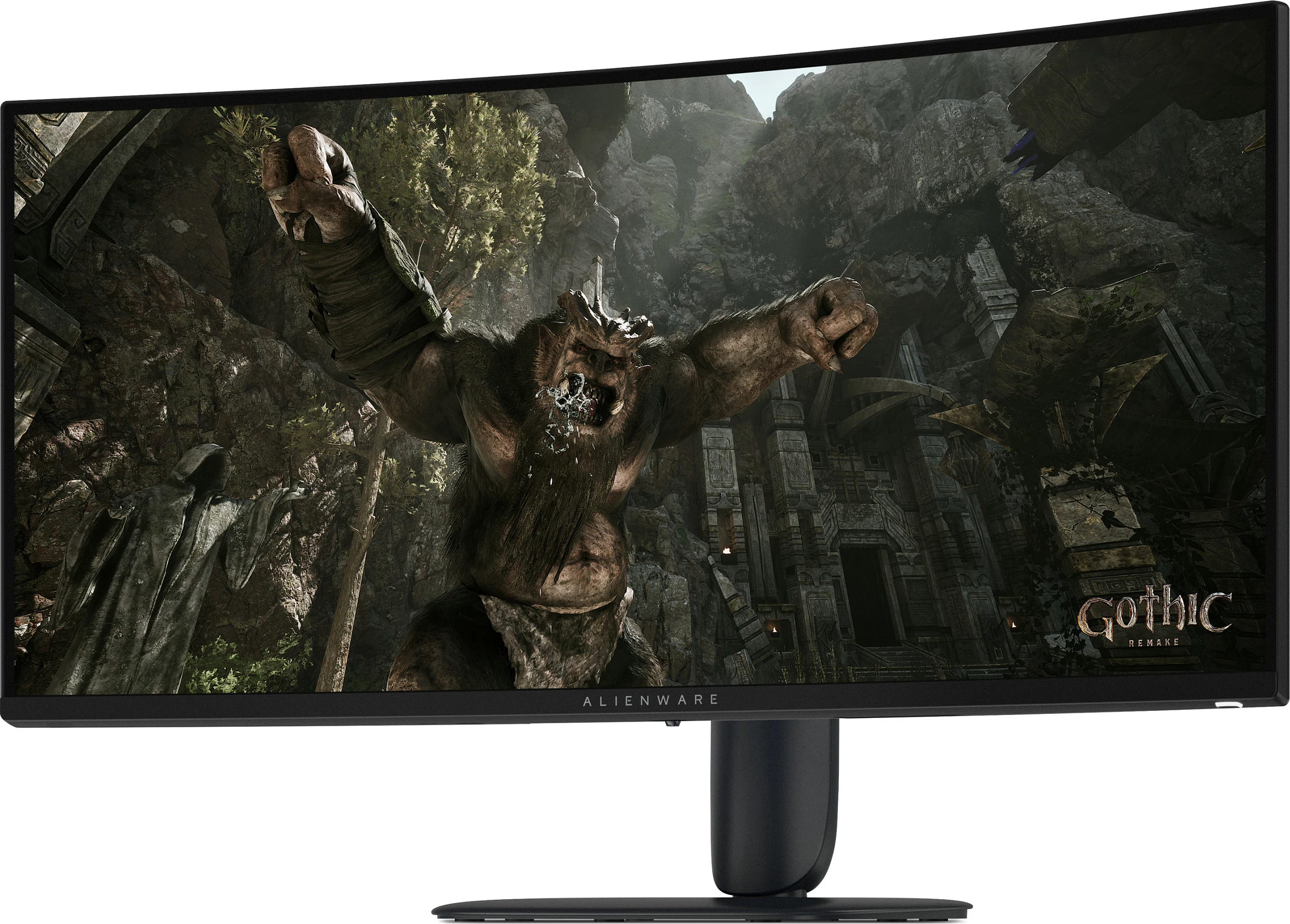 Monitor gaming Dell Alienware AW3426DWM, 34", WQHD 3440x1440, 240Hz, Curved, i zi